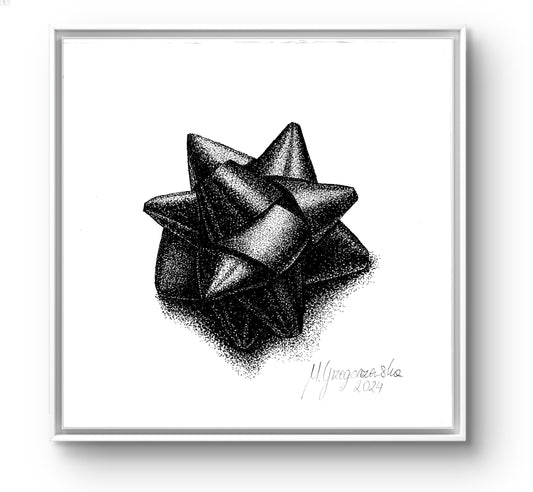 [Original Artwork] Rosette Bow, 20x20cm